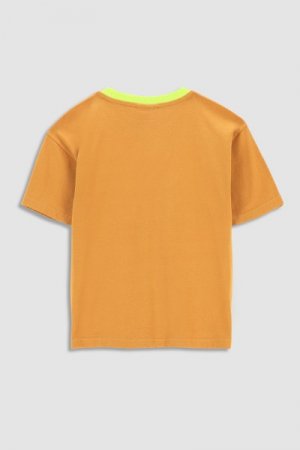 COCCODRILLO marškinėliai trumpomis rankovėmis DIGITAL WORLD KIDS, medaus spalvos, WC3143203DWK-026 WC3143203DWK-026-104