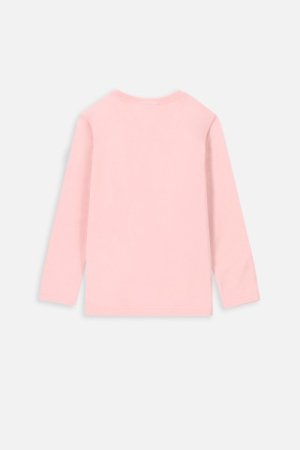 COCCODRILLO marškinėliai ilgomis rankovėmis EVERYDAY GIRL A, rožiniai, WC4143103VGA-007- 