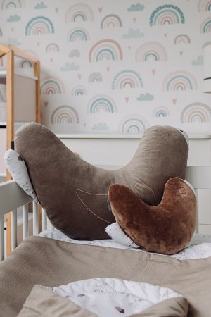 YOONCO maitinimo pagalvė bird VELVET FLOWER, 45x40x20 cm, Y7018 Y7018