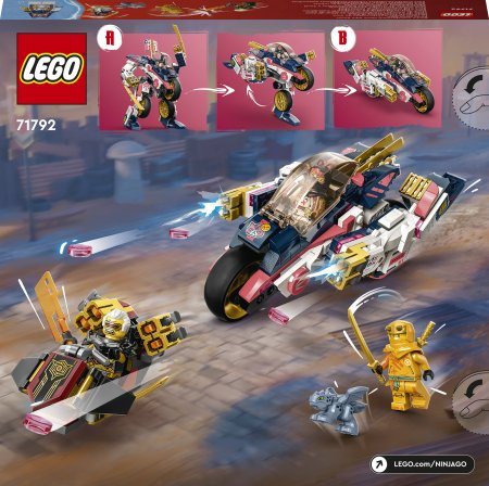 71792 LEGO® NINJAGO® Sora transformuojamas robotas-lenktyninis motociklas 71792