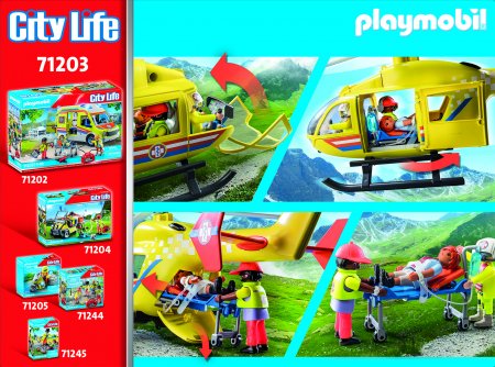 PLAYMOBIL CITY LIFE Gelbėjimo sraigtasparnis, 71203 71203