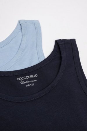 COCCODRILLO apatiniai marškinėliai BASIC UNDERWEAR, mėlyni, ZC1407209BAU-014 ZC1407209BAU-014-092