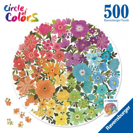 RAVENSBURGER dėlionė Circle of colors-Flowers, 500d., 17167 17167