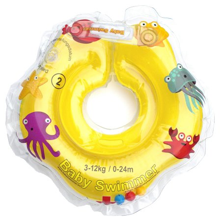 BABY SWIMMER plaukimo ratas kūdikiams ant kaklo, 3-12 kg, 0-24m, BS 01 BS 01