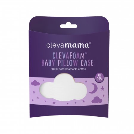 CLEVAMAMA ClevaFoam® kūdikių pagalvėlės užvalkalas White, 3310 3310