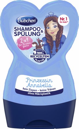 BUBCHEN vaikiškas vonios rinkinys (šampūnas ir kondicionierius), 2in1 Princess Annabella, 230ml, TL32 TL32
