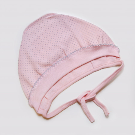 VILAURITA kepurė kūdikiui išvirkščiomis siūlėmis SHARLOTTE, rožinė, 44 cm, art 58 art 58