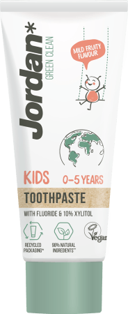 JORDAN vaikiškas dantų pasta, 0-5Y, green clean, 50ml 7310610024307