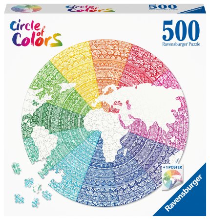RAVENSBURGER dėlionė Circle of colors-Mandala, 500d., 17168 17168