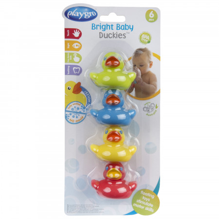 PLAYGRO pilnai uždari vonios žaislai Bright Baby Duckies, 0187480 0187480