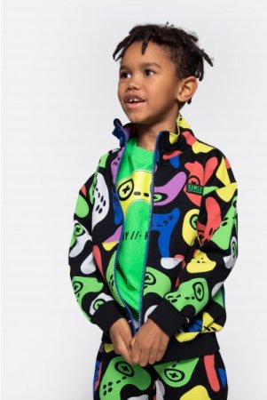 COCCODRILLO pullover with zipper GAMER BOY KIDS, multicoloured, WC4132201GBK-022-104, 104 cm 