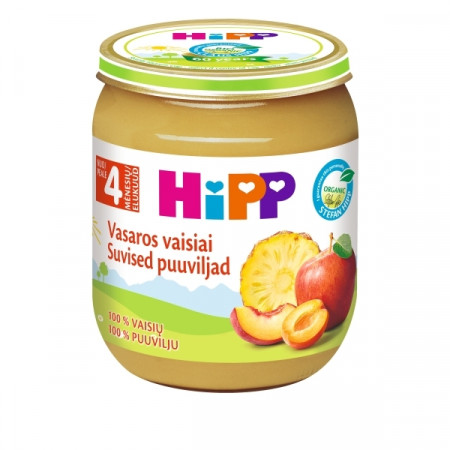 HiPP ekologiška vaisių tyrelė 4m+ 125g 4224 4224