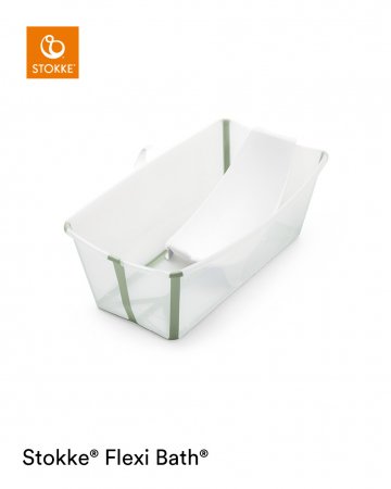 STOKKE sulankstoma vonelė su gultuku FLEXI BATH®, transparent green, 531508 531508