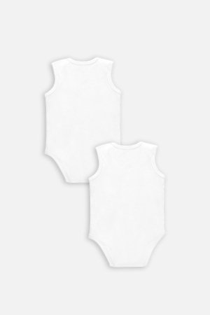 COCCODRILLO smėlinukas be rankovių BASIC UNDERWEAR, baltas, ZC2413301BAU-001-098, 98cm 