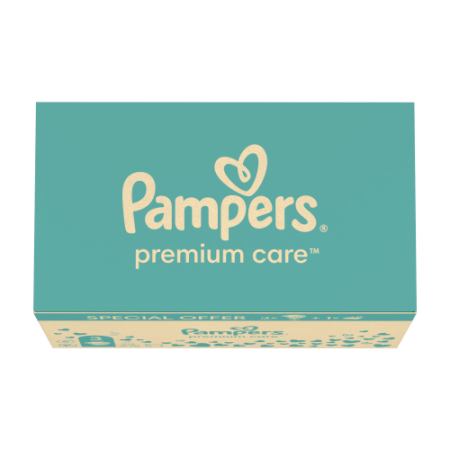 PAMPERS Sauskelnės Premium Care 3 dydis, 120 vnt. + Drėgnos servetėlės Aqua, 48 vnt., 80768590 