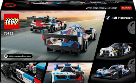 76922 LEGO® Speed Champions Lenktyniniai automobiliai BMW M4 GT3 ir BMW M Hybrid V8 