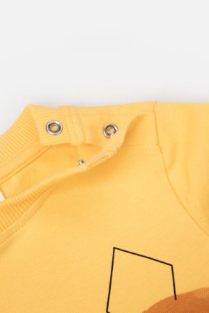 COCCODRILLO marškinėliai ilgomis rankovėmis DESERT EXPLORER NEWBORN, geltoni, WC4143101DEN-004-0 