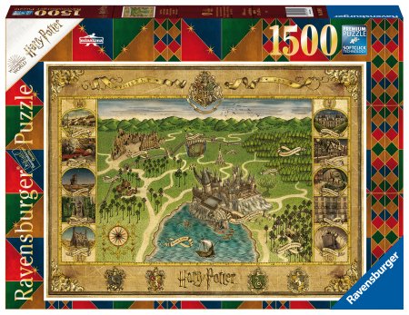 RAVENSBURGER dėlionė Hogwarts Map, 1500d.,16599 16599