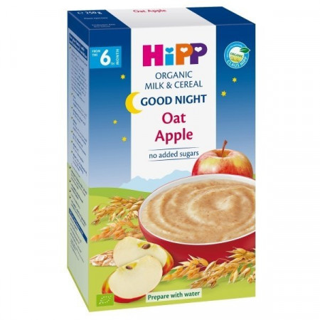HiPP ekologiškas pieniška košė su avižomis ir obuoliais 6m+ 250g 3331 3331