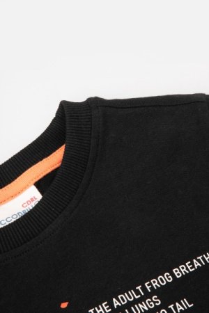 COCCODRILLO marškinėliai trumpomis rankovėmis DESERT EXPLORER KIDS, juodi, WC4143203DEK-021- 