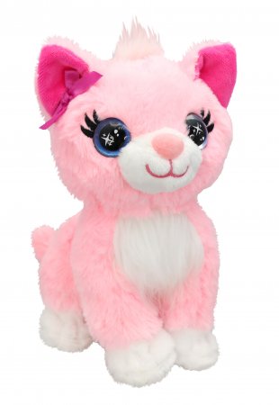 CUTEKINS pliušinis žaislas Rožinė katytė su nešiojimo krepšiu, 35059 35059