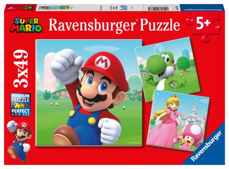 RAVENSBURGER dėlionės Super Mario, 3x49d., 5186 5186