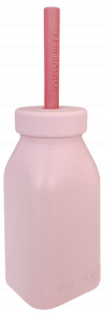 MINIKOIOI gertuvė su šiaudeliu, 6m+, 200 ml, Pinky Pink / Velvet Rose, 101240002 101240002