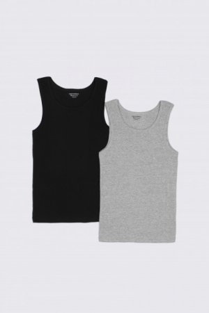 COCCODRILLO apatiniai marškinėliai be rankovių BASIC UNDERWEAR, multicoloured, 164/170 cm, 2 vnt., WC2407203BAU-022 WC2407203BAU-022-152