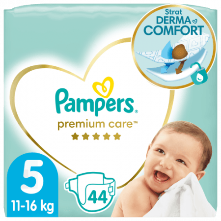 PAMPERS sauskelnės Premium Care 5 dydis 11-16kg 44 vnt., 81765777 