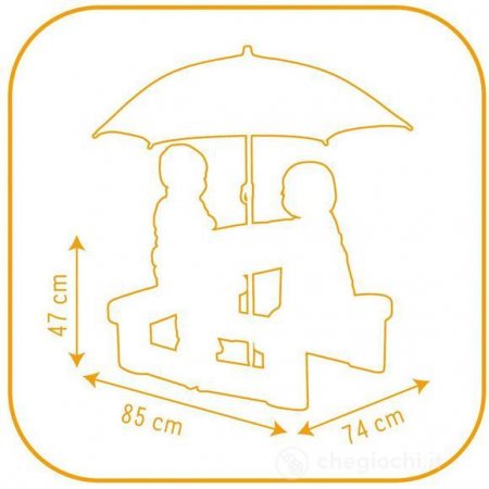 Smoby Stalelis piknikui su skėčiu nuo saulės Maya art. 7600310205 7600310205