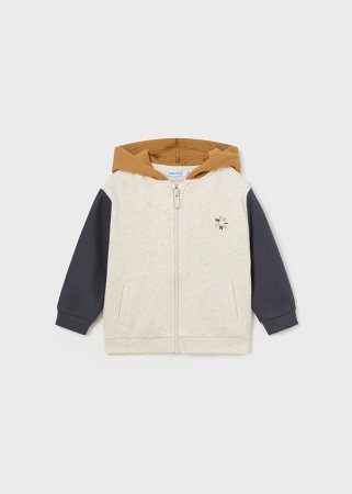 MAYORAL marškinėliai ilgomis rankovėmis, susegamas džemperis su gobtuvu ir sportinės kelnės 3C, charcoal, 2875-66 