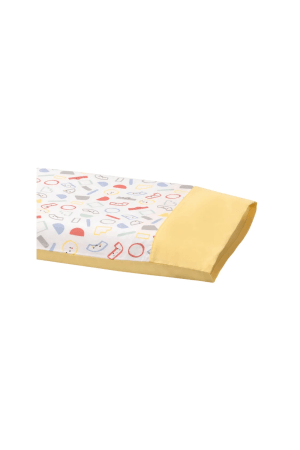 CLEVAMAMA ClevaFoam® kūdikių pagalvėlės užvalkalas Grey/Yellow, 3341 
