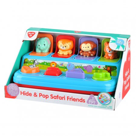 PLAYGO INFANT&TODDLER edukacinis žaislas Hide & Pop Safari Friends, 2463 2463