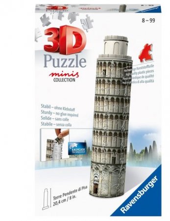 RAVENSBURGER 3D mini dėlionė Pizos bokštas, 54d, 11247 11247