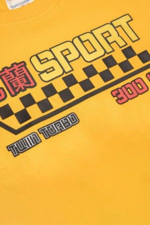 COCCODRILLO marškinėliai trumpomis rankovėmis RACER 90' JUNIOR, geltoni, WC4143203RAJ-004- 