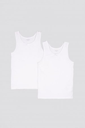 COCCODRILLO apatiniai marškinėliai be rankovių BASIC UNDERWEAR, balti, 92/98 cm, 2 vnt., WC2407207BAU-001 WC2407207BAU-001-152