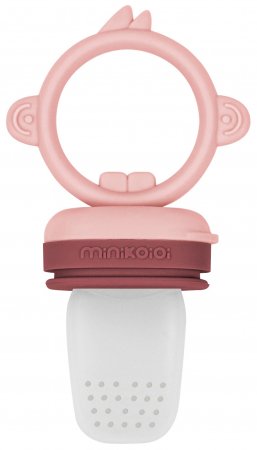 MINIKOIOI silikoninis maitintuvas, 6m+, Pinky Pink/Velvet Rose, 101130001 101130001