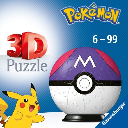 RAVENSBURGER 3D dėlionė Pokemon Master Ball, 54d., 11564 11564