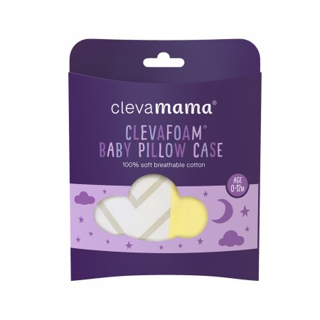 CLEVAMAMA ClevaFoam® kūdikių pagalvėlės užvalkalas Grey, 3350 3350