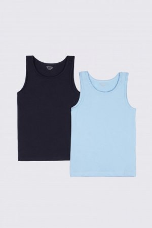 COCCODRILLO apatiniai marškinėliai be rankovių BASIC UNDERWEAR, multicoloured, 164/170 cm, 2 vnt., WC2407202BAU-022 WC2407202BAU-022-152