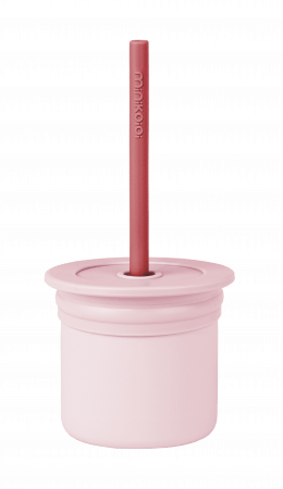 MINIKOIOI puodelis SIP+SNACK 2in1, 6m+, Pinky Pink/Velvet Rose, 101100101 101100101
