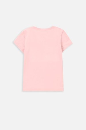 COCCODRILLO marškinėliai trumpomis rankovėmis EVERYDAY GIRL A, rožiniai, WC4143201VGA-007- 