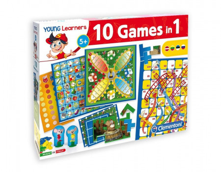 CLEMENTONI Games žaidimas FUN TOGETHER 10in1 GAMES  (LT+LV+ET+RU), 60482 60482