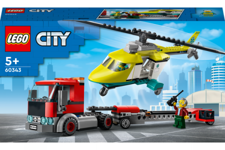 60343 LEGO® City Great Vehicles Gelbėjimo sraigtasparnio transporteris 60343