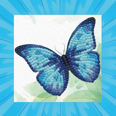 DIAMOND DOTS kūrybinis rinkinys piešimas deimantais Blue Butterfly, DTZ5.004 DTZ5.004