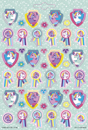 TOTUM lipdukų rinkinys Unicorn Sticker Book, 4 lipdukų lapai, 071117 71117