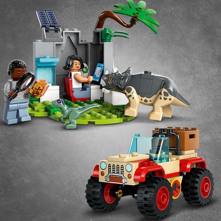 76963 LEGO® Jurassic World Dinozauriukų Gelbėjimo Centras 