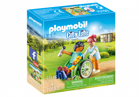 PLAYMOBIL CITY LIFE pacientas vežimėlyje, 70193 70193