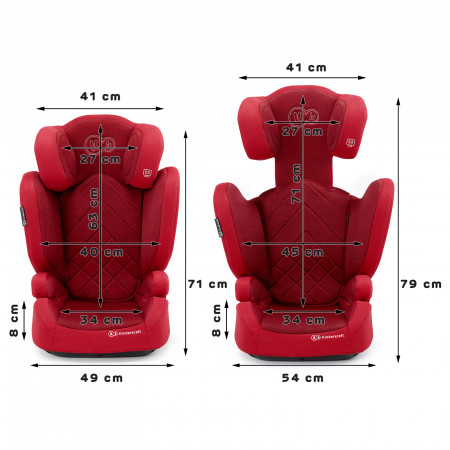 KINDERKRAFT automobilinė kėdutė XPAND (isofix) Red KKFXPANRED0000