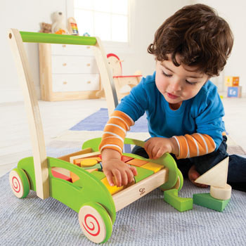 HAPE žaislinis vežimėlis su kaladėlėmis, E0371 E0371